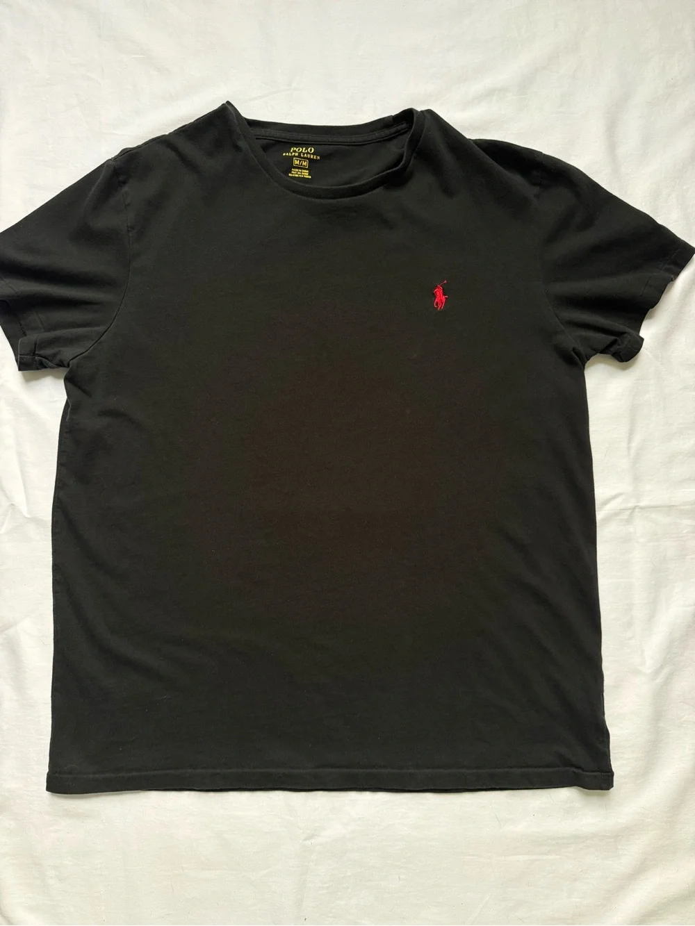 Polo by Ralph Lauren Black Short-Sleeve Tee with Red Logo